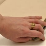 Bague templier or diamant