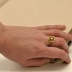 Bague templier or diamant