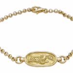 Bracelet gourmette vierge drapée italienne
