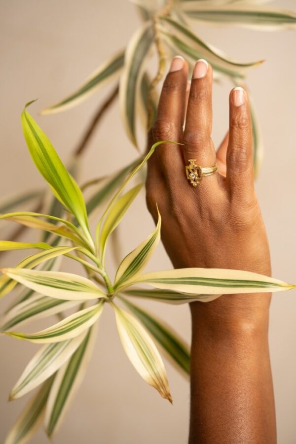 Bague clef or jaune 18k Joaillerie Taillandier