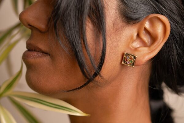 Boucles d'oreilles histoire romaine aphrodite argent 925 et or jaune 18k joaillerie taillandier