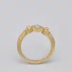 Solitaire or jaune et diamant