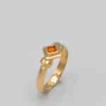 Bague saphir orange