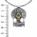 Pendentif héraclès tsavorite saphir orange