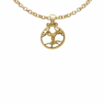 Pendentif arbre de vie en or jaune.