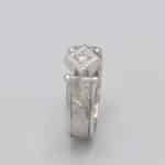 Solitaire or blanc diamant