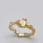 Solitaire or jaune diamant Kristos