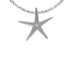 Pendentif étoile de mer or blanc
