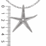 Pendentif grande étoile de mer or blanc