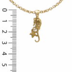 Pendentif hippocampe or