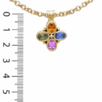 Pendentif marguerite saphirs