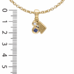 Pendentif Shetland or saphir et diamant