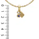 Pendentif Shetland or saphir et diamant
