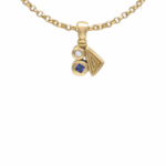 Pendentif Shetland or saphir et diamant