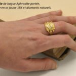 Bague aphrodite en or 18K et diamants naturels inspirée de l'Histoire