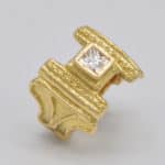 Bague diamant princesse or jaune