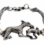 Bracelet loups et lièvre