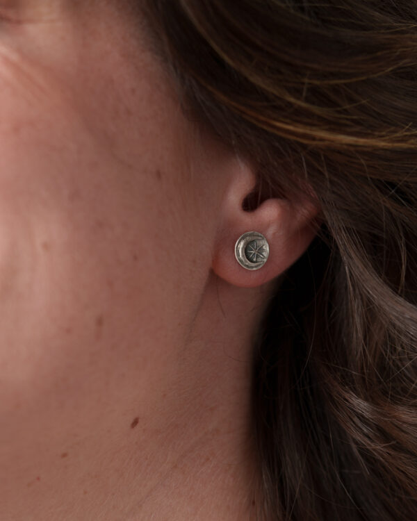 Boucles d'oreilles lune et soleil argent 925 joaillerie taillandier