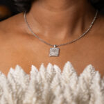 Pendentif oursin or blanc 18k Joaillerie Taillandier