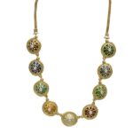 Collier mettia émail diamant