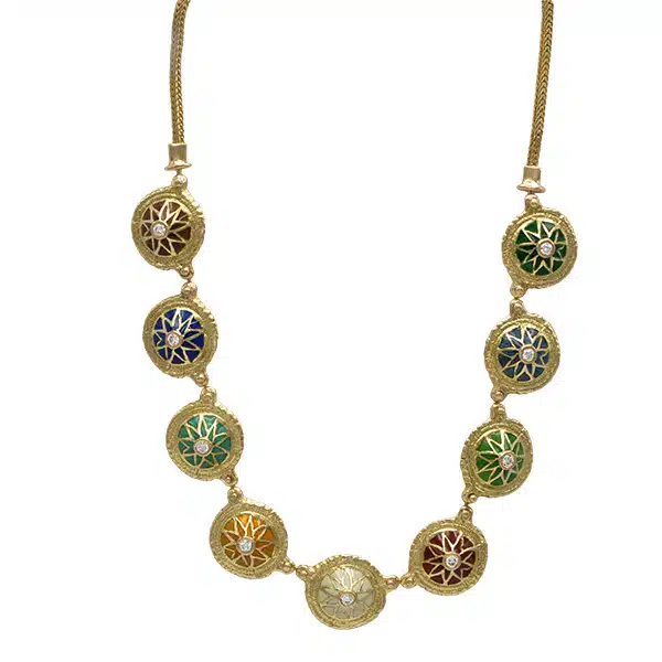 Collier mettia émail diamant
