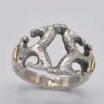 Bague homme argent or