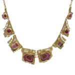 Collier tourmalines tranches