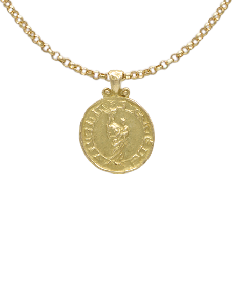 Médaille vierge drapée