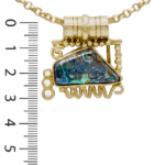 Pendentif Lagon opale or jaune