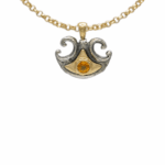 Pendentif-pelta-argent-or-saphir-orange-Taillandier-joaillier2