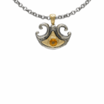 Pendentif-pelta-argent-or-saphir-orange-Taillandier-joaillier2