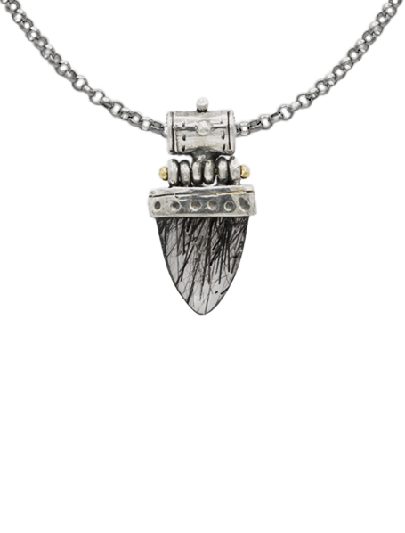 Pendentif quartz rutile ARGENT