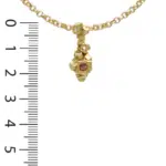 Pendentif or jaune diamants et saphir orange