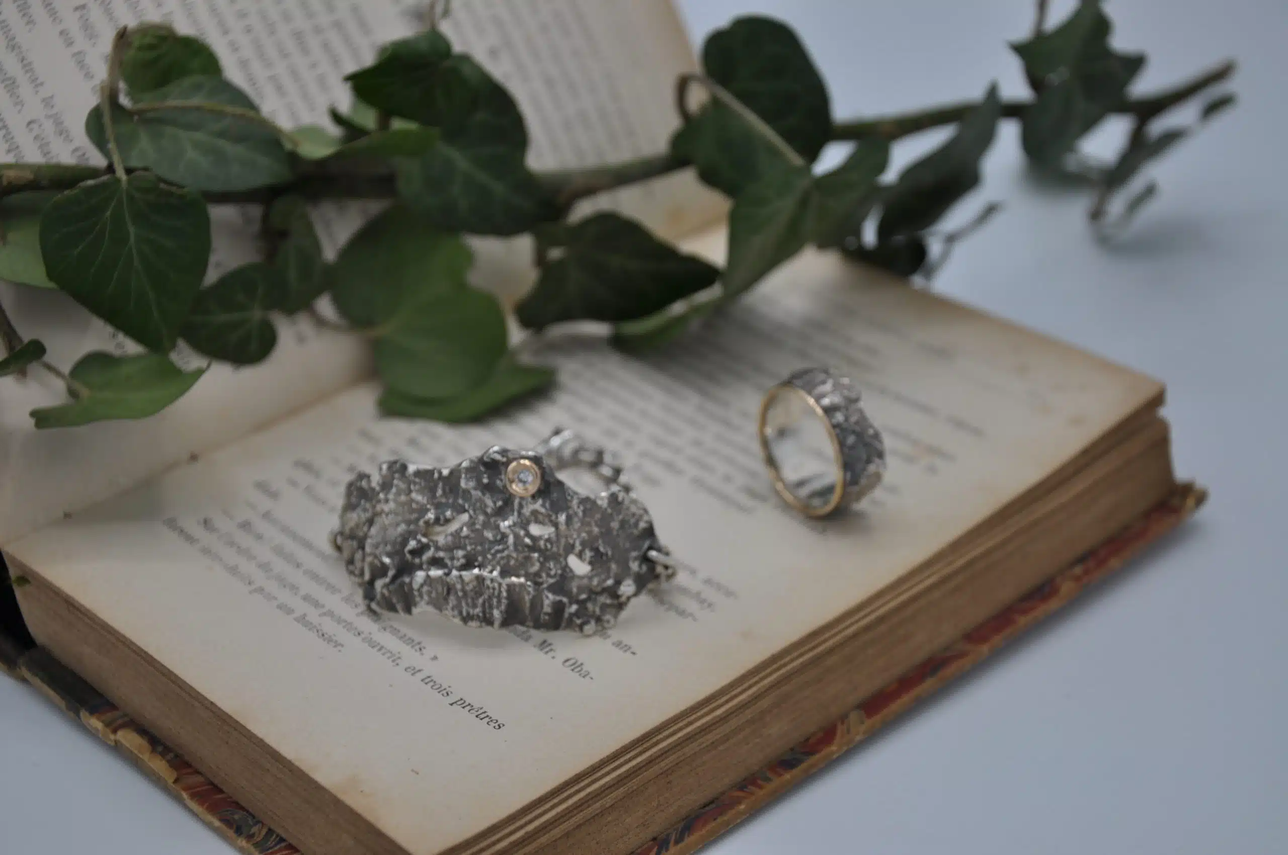 Bracelet et bague Ginkgo