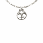 Pendentif arbre de vie or blanc