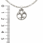 Pendentif arbre de vie or blanc