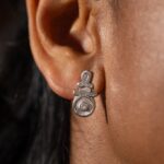 Boucles d'oreilles en or blanc 18k histoire médiévale Joaillerie Taillandier