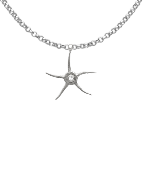 Pendentif-etoile-de-mer-or blanc