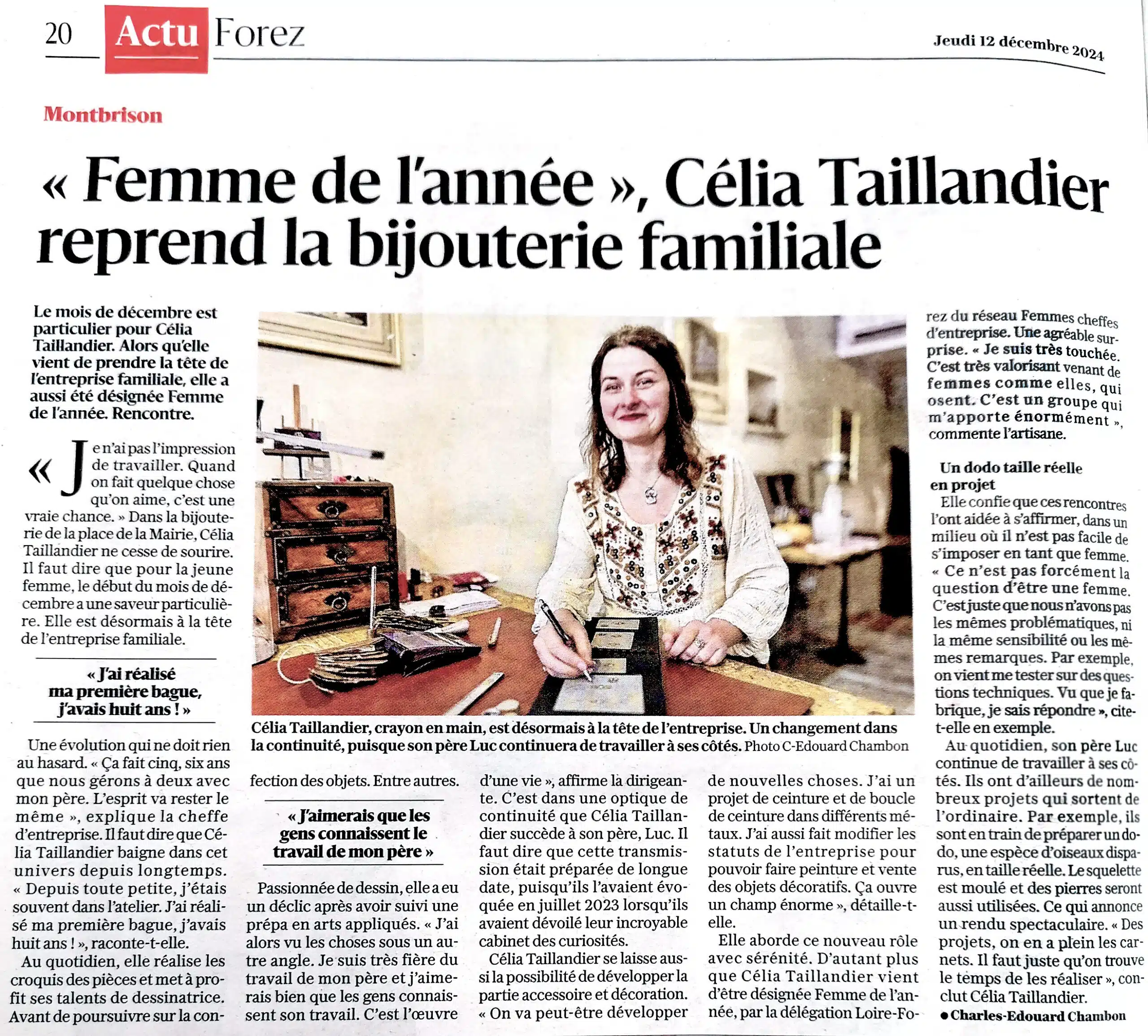 Article dans la Tribune le Progrès