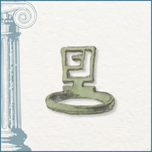 Bague clé Le Recueil des monuments antiques, Jean-Baptste Muret