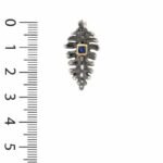 Pendentif créé d'après un os de dodo. argent et saphir bleu Joaillerie Taillandier. Créateur à Montbrison Loire 42