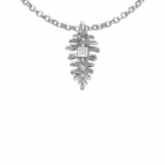 Pendentif en or blanc 18k créé d'après un os de dodo Joaillierie