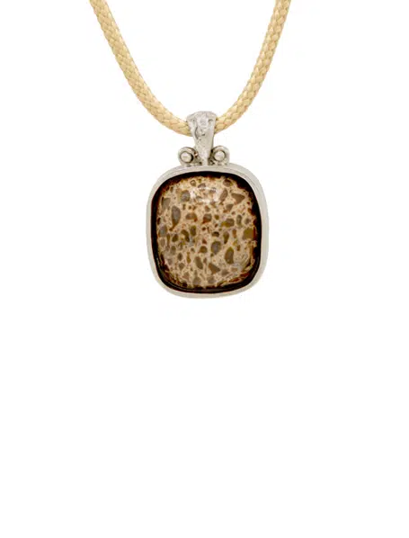 Pendentif argent os de dinosaure