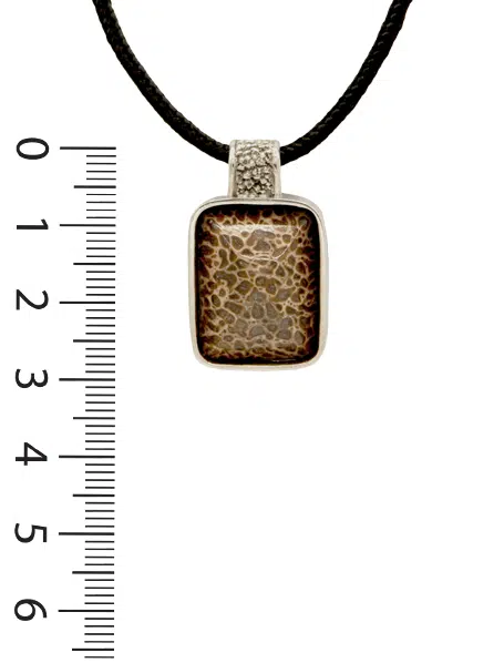Pendentif argent os de dinosaure