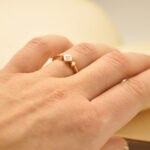 Solitaire en or rose et diamant naturel