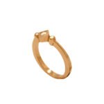 Solitaire en or rose et diamant naturel