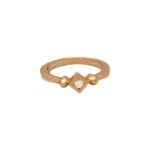 Solitaire en or rose et diamant naturel