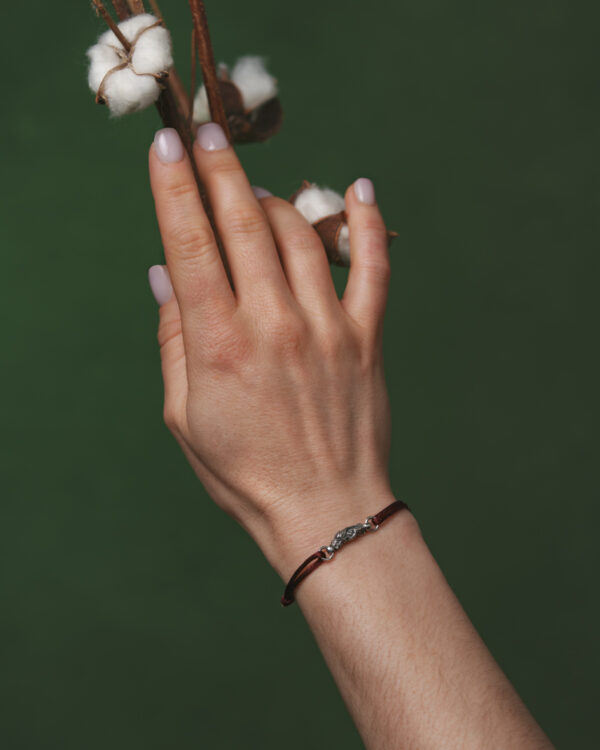 Bracelet argent 925 cordon branche d'arbre joaillier Taillandier