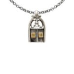 Pendentif porte argent et or