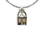 Pendentif porte argent et or